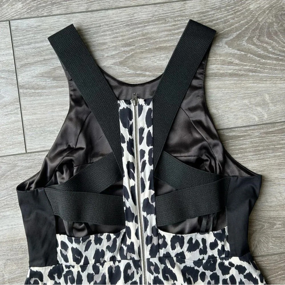French Connection Leopard Print Racerback  Cocktail Dress - Picture 10 of 13